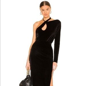 NWT L'Academie Weller Top in Black Velvet